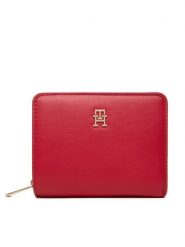 Tommy Hilfiger Portfel Th Icon Med Za Flap AW0AW17742 Czerwony. Czerwone portfele damskie Tommy Hilfiger, ze skóry. Za 219.99 zł.