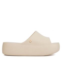 Klapki Melissa. Brązowe klapki damskie Melissa, bez wzorów, bez obcasa, bez zapięcia. Za 419.99 zł.