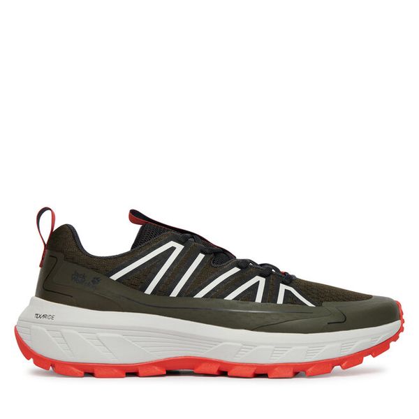 Trekkingi Jack Wolfskin. Zielone buty zimowe męskie Jack Wolfskin, bez wzorów, bez obcasa, bez zapięcia. Za 489.99 zł.