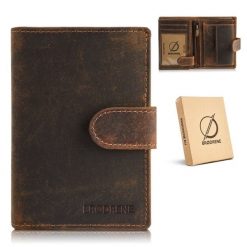 PORTFEL MĘSKI SKÓRZANY BRØDRENE CZARNY G-28-BL. Czarne portfele męskie bez wzorów. Za 42.18 zł.