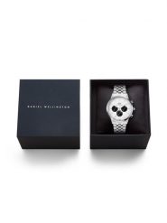 Daniel Wellington Zegarek Iconic Chronograph DW00100872 Srebrny. Szare, analogowe zegarki męskie Daniel Wellington, bez wzorów, srebrne. Za 1,259.00 zł.