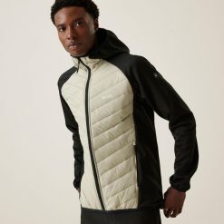 Kurtka turystyczna hybrydowa męska Andreson VIII. Szare kurtki męskie Regatta, m, bez wzorów, sportowe, bez kaptura. W wyprzedaży za 89.99 zł.