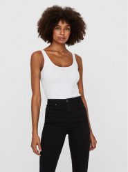 Vero Moda Top Maxi 10185110 Biały Regular Fit. Białe topy damskie Vero Moda, s, bez wzorów, z bawełny, bez kołnierzyka, bez ramiączek. Za 59.99 zł.