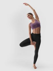 4F Legginsy do jogi z wysokim stanem damskie - czarne XL. Czarne legginsy damskie 4F, bez wzorów, z dzianiny. W wyprzedaży za 69.99 zł.