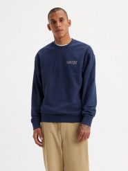 Levi's® Bluza Graphic 38712-0242 Granatowy Relaxed Fit. Niebieskie bluzy męskie l, bez wzorów, z bawełny, bez ramiączek, bez kaptura. W wyprzedaży za 179.99 zł.