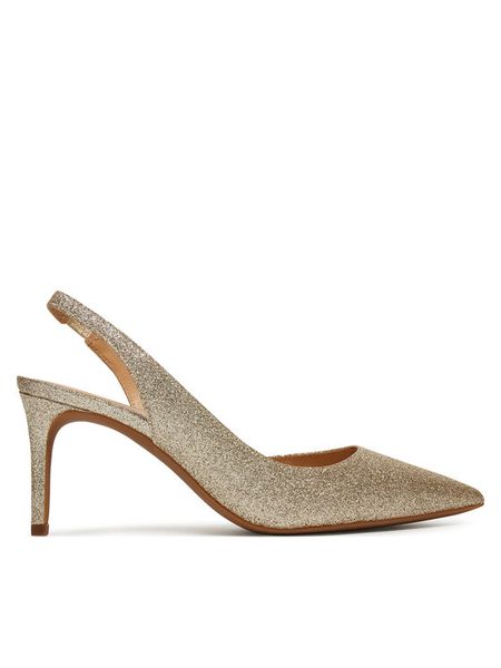 MICHAEL Michael Kors Szpilki Alina 40S5HNMP2M Złoty. Żółte szpilki damskie MICHAEL Michael Kors, bez wzorów, ze skóry, bez obcasa, na szpilce, bez zapięcia. Za 399.99 zł.