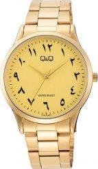 Zegarek Q&Q Zegarek QQ C08A-026P Męski Klasyczny ZŁOTA Tarcza . Żółte zegarki męskie Q&Q, bez wzorów, złote. Za 179.00 zł.