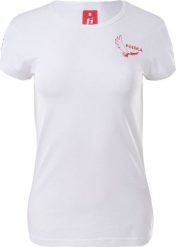 Damska koszulka z krótkim rękawem Huari Poland Fan Lds rozmiar XL. Bluzki damskie Huari, xl, bez wzorów, bez kołnierzyka, bez ramiączek. Za 75.62 zł.