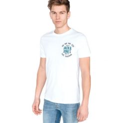 Jack & Jones Newmark Koszulka Biały. Białe t-shirty męskie Jack & Jones, l, bez wzorów, z bawełny, bez kołnierzyka, bez ramiączek. Za 66.95 zł.
