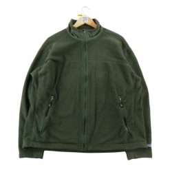 Kurtka polarowa męska Y2K Polartec zielona. Zielone kurtki męskie Patagonia, l, bez wzorów, z polaru, casualowe, bez kaptura. Za 256.96 zł.