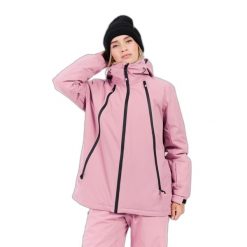 Damska kurtka narciarska Protest Nara. Czerwone kurtki sportowe damskie Protest, na zimę, bez wzorów, bez ramiączek, bez kaptura, narciarskie. Za 812.00 zł.