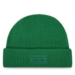 Czapka Calvin Klein. Zielone czapki męskie Calvin Klein, na zimę, bez wzorów. Za 219.99 zł.