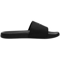 Klapki 4F W 4FSS23FFLIF068 20S czarne. Czarne klapki damskie na lato, bez wzorów, z jersey, sportowe, bez obcasa, bez zapięcia. W wyprzedaży za 120.98 zł.
