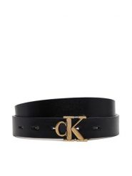 Calvin Klein Jeans Pasek Damski Monogram Placque Buckle 25Mm Rev LV04K7005G Czarny. Czarne paski damskie Calvin Klein Jeans, bez wzorów, z jeansu. Za 179.99 zł.