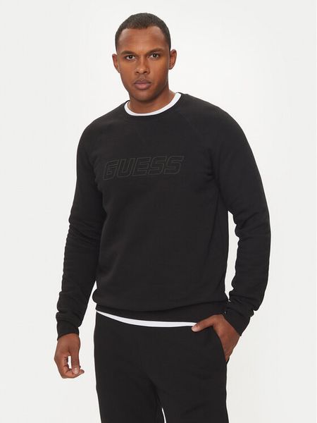 Guess Bluza New Adwin Z4YQ16 K9V31 Czarny Regular Fit. Czarne bluzy męskie Guess, l, z aplikacjami, z bawełny, bez ramiączek, bez kaptura. Za 329.99 zł.