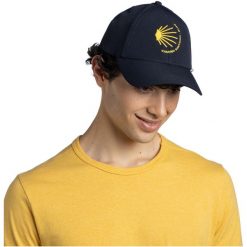 Czapka z daszkiem BUFF SUMMIT CAP CAMINO DE SANTIAGO. Niebieskie czapki damskie Buff, bez wzorów, sportowe. Za 129.99 zł.
