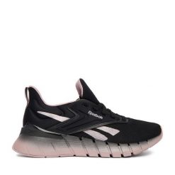 Buty na siłownię Reebok. Czarne obuwie sportowe damskie Reebok, bez wzorów, bez zapięcia, na fitness i siłownię. Za 309.99 zł.