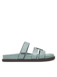 Tory Burch Klapki 162580 Niebieski. Niebieskie klapki damskie Tory Burch, bez wzorów, ze skóry, bez obcasa, bez zapięcia. Za 1,669.00 zł.