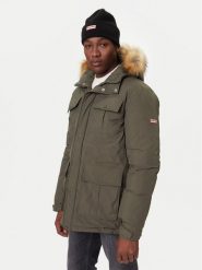 Hunter Parka Angus HARM0018252 Zielony Regular Fit. Zielone parki męskie Hunter, m, bez wzorów, z syntetyku, bez kołnierzyka, bez kaptura. Za 959.99 zł.