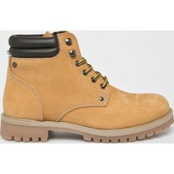 Jack & Jones - Buty. Pomarańczowe botki męskie Jack & Jones, bez wzorów, z materiału, casualowe, z okrągłym noskiem, bez obcasa, bez zapięcia. Za 339.90 zł.