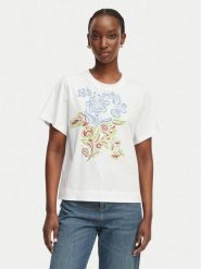 Marella T-Shirt Paraggi 2615971082 Biały Relaxed Fit. Białe t-shirty damskie Marella, l, bez wzorów, z bawełny, bez kołnierzyka, bez ramiączek. Za 329.99 zł.