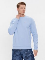 Tommy Jeans Bluza DM0DM09591 Błękitny Regular Fit. Niebieskie bluzy męskie Tommy Jeans, m, bez wzorów, z jeansu, bez ramiączek, bez kaptura. Za 299.99 zł.