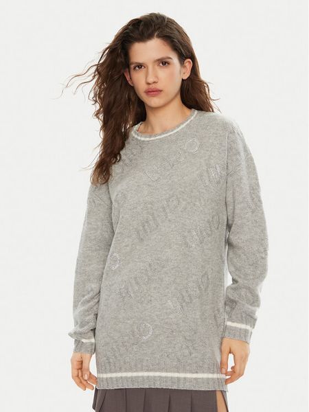 Liu Jo Sweter TF4173 MS55L Szary Regular Fit. Szare swetry nierozpinane damskie Liu Jo, l, bez wzorów, z syntetyku, bez kołnierzyka, bez ramiączek. Za 689.99 zł.