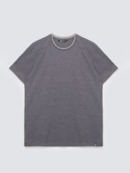 Koszulka męska w drobne paski granatowa Fredriser 403. Niebieskie t-shirty męskie BIG STAR, l, z aplikacjami, z dzianiny, bez kołnierzyka, bez ramiączek. Za 99.99 zł.