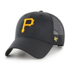 Brand `47 czapka z daszkiem Pittsburgh Pirates B-BRANS20CTP-BKC czarny OSFM. Czarne czapki damskie 47 Brand, bez wzorów. Za 139.00 zł.