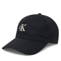 Czapka z daszkiem Calvin Klein Jeans. Czarne czapki damskie Calvin Klein Jeans, bez wzorów, z jeansu. Za 99.99 zł.
