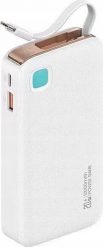 Powerbank Usams USAMS Powerbank ze zwijanym kablem USB-C Retractable 10000 mAh PD 20W Fast Charge XY Series biały/white 10KCD22402 (US-CD224). Białe powerbanki Usams. Za 129.19 zł.