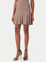 Guess Spódnica mini W6YD21 Z0971 Beżowy ciemny Regular Fit. Brązowe spódnice damskie Guess, s, z aplikacjami, z syntetyku, mini. Za 390.99 zł.