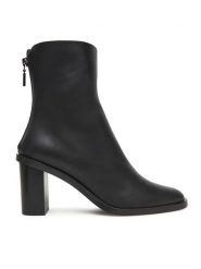 Max Mara Botki Midiboot80 25247960726 Czarny. Czarne botki damskie Max Mara, bez wzorów, ze skóry, bez obcasa, na słupku, bez zapięcia. Za 4,059.00 zł.