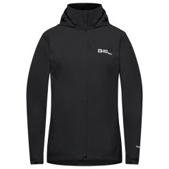 Kurtka przeciwdeszczowa damska Jack Wolfskin Trailtime 2L. Czarne kurtki sportowe damskie Jack Wolfskin, l, bez wzorów, bez ramiączek, bez kaptura, trekkingowe. Za 419.99 zł.