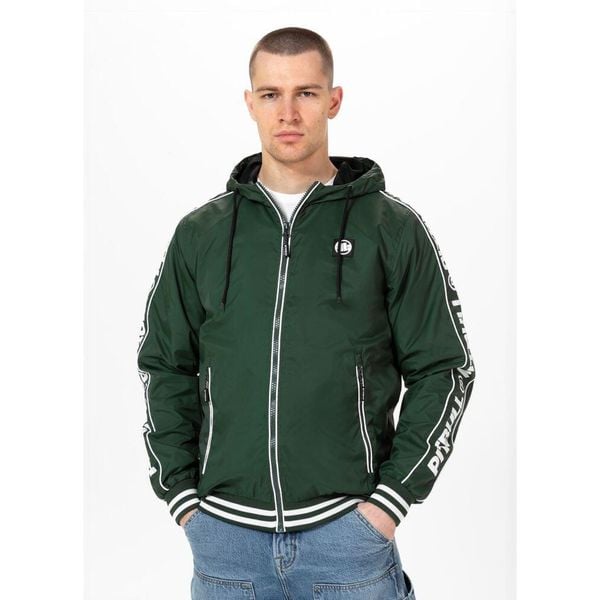 Kurtka przejściowa męska Pitbull z kapturem Whitewood. Zielone kurtki męskie PITBULL, m, bez wzorów, z kapturem. Za 249.00 zł.