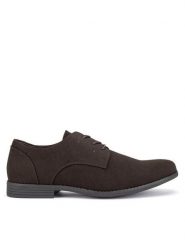 Lanetti Półbuty M16SS025-43 Brązowy. Brązowe buty wizytowe męskie Lanetti, bez wzorów, z syntetyku, bez obcasa, bez zapięcia. Za 95.99 zł.