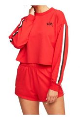 Bluza sportowa damska RVCA Ringside. Czerwone bluzy damskie RVCA, l, bez wzorów, z materiału, sportowe, bez ramiączek, bez kaptura. Za 138.49 zł.