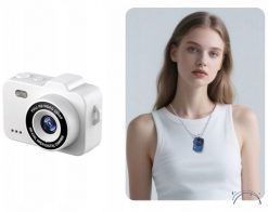 Aparat cyfrowy Xrec Mini Aparat Cyfrowy X8 12mp Video 1080p Lcd 0,96" Wisiorek Breloczek / X8 Biały. Aparaty kompaktowe Xrec. Za 99.99 zł.