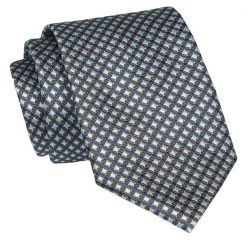 Krawat - ALTIES - Drobny Wzór, Groszki. Niebieskie krawaty i muchy Alties, bez wzorów, z tkaniny, eleganckie. Za 49.00 zł.