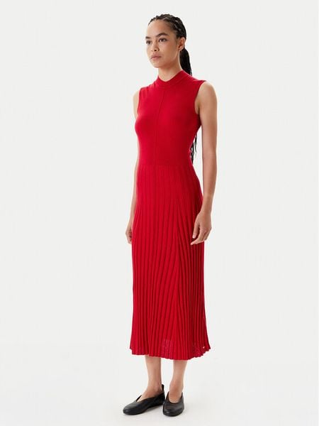 Tommy Hilfiger Sukienka dzianinowa WW0WW45653 Czerwony Slim Fit. Czerwone sukienki damskie Tommy Hilfiger, xxl, bez wzorów, z dzianiny, bez kołnierzyka, bez ramiączek. Za 649.99 zł.