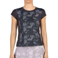 T-shirt Bullpadel Eduje Woman. Czarne t-shirty damskie bullpadel, bez wzorów, sportowe, bez kołnierzyka, bez ramiączek. Za 197.30 zł.