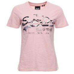 Koszulka turystyczna damska Superdry Photo Rose. Czerwone koszulki sportowe damskie Superdry, bez wzorów, z bawełny, bez ramiączek. W wyprzedaży za 70.00 zł.
