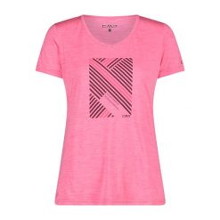 Koszulka damska CMP. Czerwone bluzki damskie CMP, bez wzorów, z materiału, sportowe, bez kołnierzyka, bez ramiączek. Za 163.00 zł.