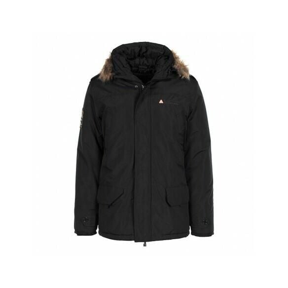 Parka Peak Mountain Capeak. Czarne parki męskie Peak Mountain, na zimę, m, bez wzorów, bez kołnierzyka. W wyprzedaży za 364.50 zł.