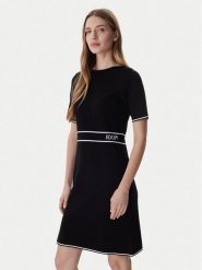 JOOP! Sukienka dzianinowa Kirla 10018002 Czarny Regular Fit. Czarne sukienki damskie JOOP!, bez wzorów, z dzianiny, bez kołnierzyka, bez ramiączek. Za 1,149.00 zł.