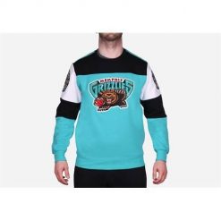 Bluzy sportowa męska Mitchell & Ness Memphis Grizzlies. Niebieskie bluzy sportowe męskie Mitchell & Ness, m, bez wzorów, bez kaptura. Za 517.00 zł.