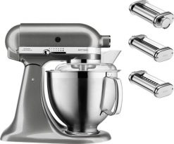 Mikser Artisan 185 popielaty z przystawkami do makaronu. Szare miksery KITCHENAID. Za 5,198.00 zł.