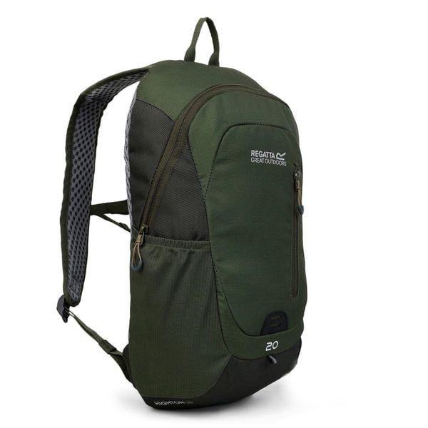 Plecak turystyczny 20L Highton V2. Zielone plecaki męskie Regatta, bez wzorów, z materiału. Za 119.99 zł.