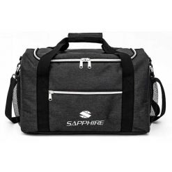 Torba sportowa Sapphire ST-130. Czarne torby sportowe męskie SAPPHIRE, bez wzorów. W wyprzedaży za 49.00 zł.