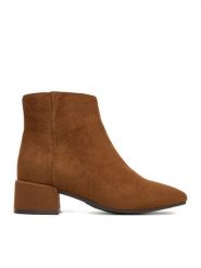 Clara Barson Botki CEO-CD24038-4 Bordowy. Czerwone botki damskie Clara Barson, bez wzorów, z materiału, bez obcasa, na słupku, bez zapięcia. Za 149.99 zł.
